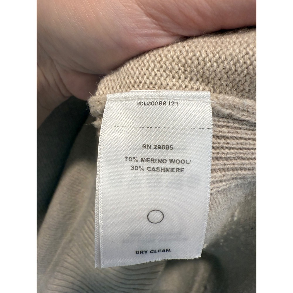 Pendleton Merino Wool Cashmere Turtleneck Sweater Beige Oatmeal XL TC450-87104 - Picture 5 of 9